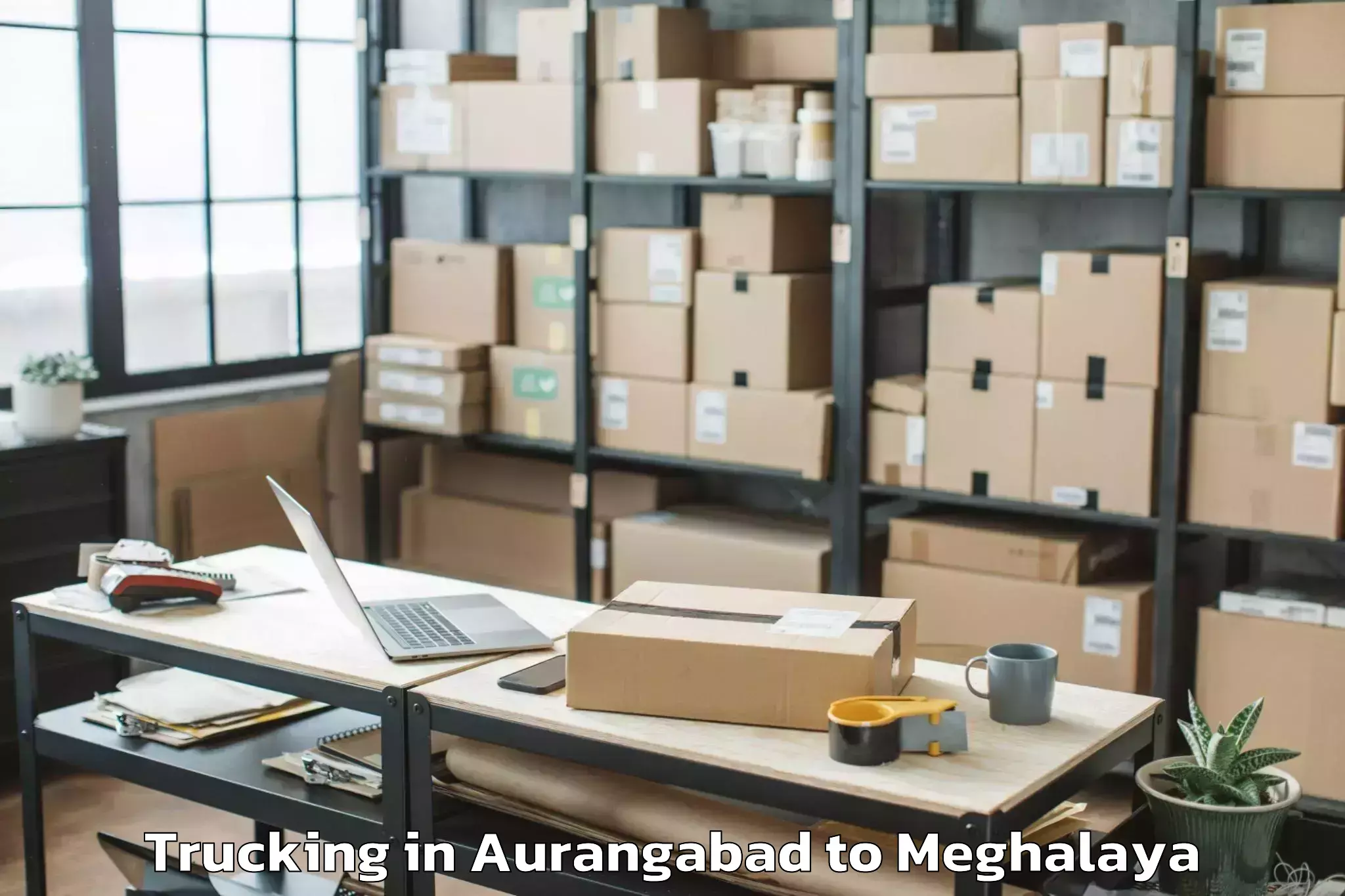 Easy Aurangabad to Pynursla Trucking Booking